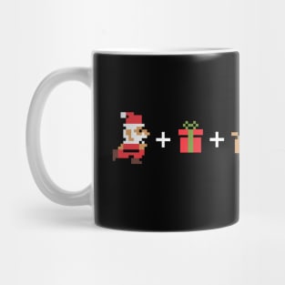 merry christmas pixel retro video game Mug